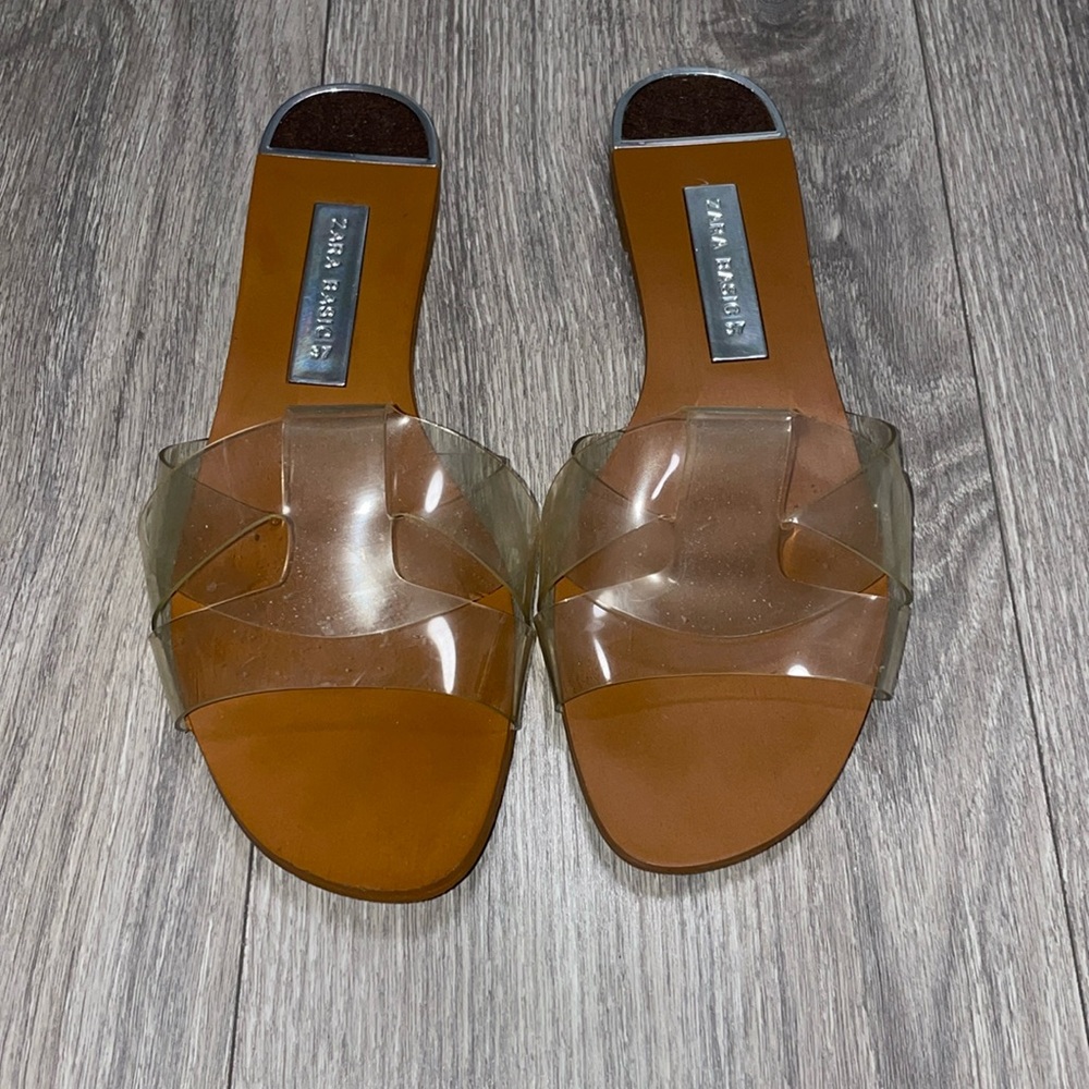 Zara flat clear sandal